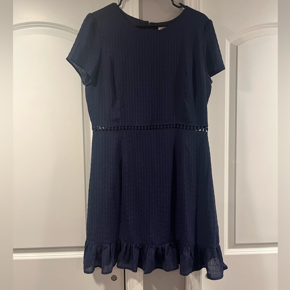 Navy blue dress! Fresh material!
